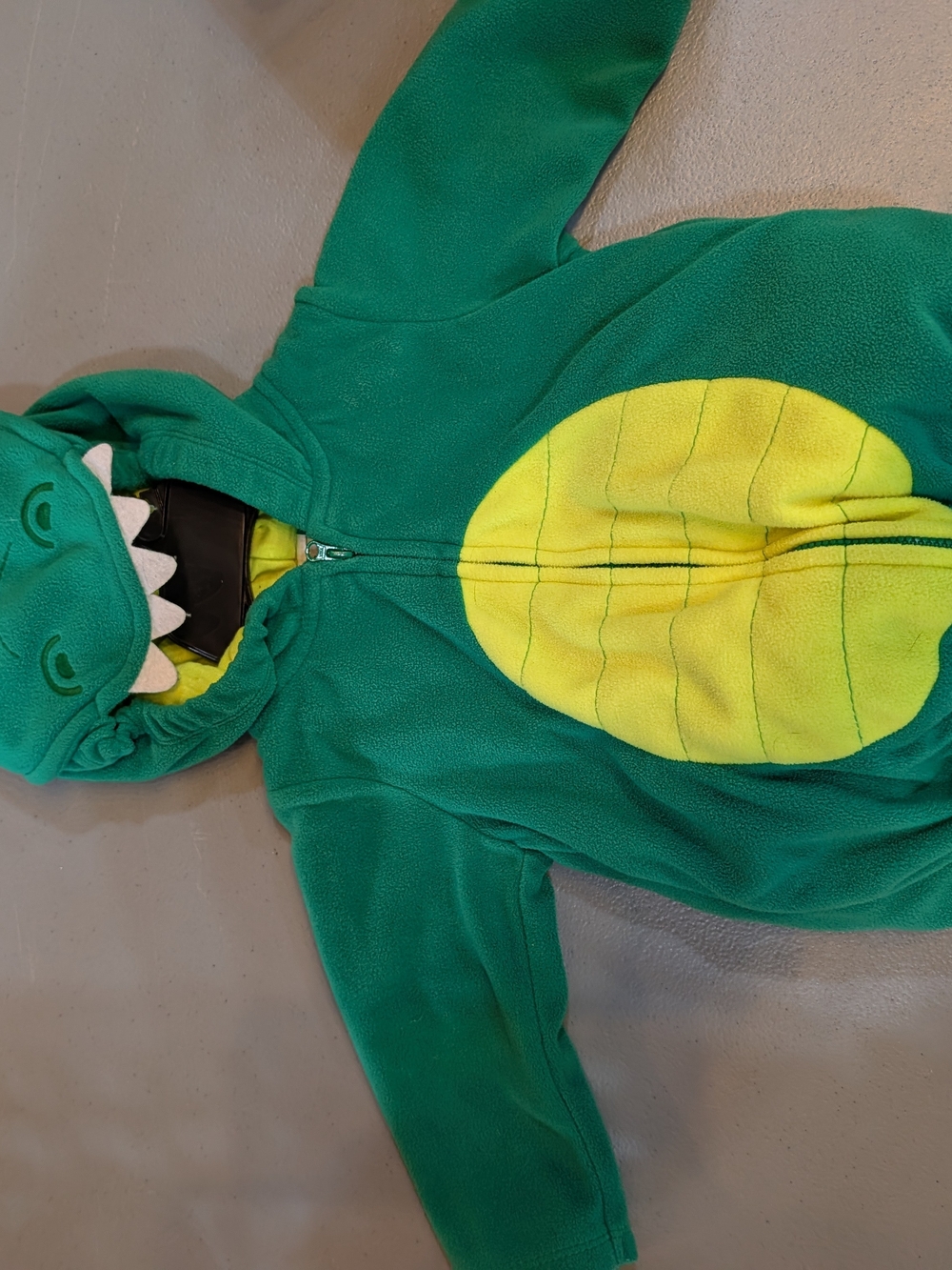 Carter's Green Dinosaur Costume with Yellow Belly
